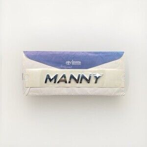 Custom Toyota MANNY Chrome Emblem Badge JDM Personalized Rare Collector